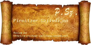 Pirnitzer Szilvána névjegykártya